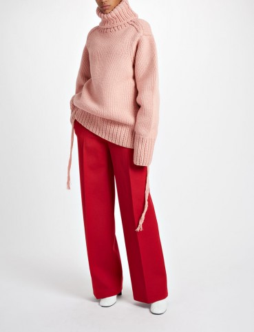 JOSEPH Chunky Wool High Neck Tunic ~ pink sweaters