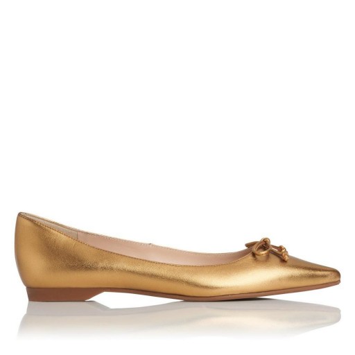L.K. Bennett CLARISSE BRONZE LEATHER FLATS ~ metallic ballet flat ~ essential style ~ wardrobe staples
