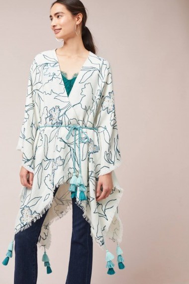 Anthropologie Cosy Garden Kimono | tasseled kimonos - flipped