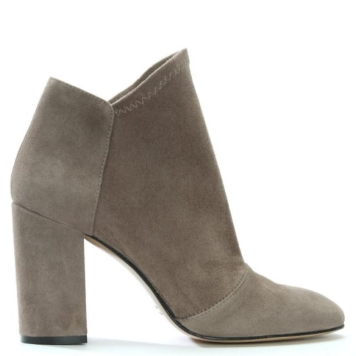 DANIEL Abeel Taupe Suede Elasticated Top Line Ankle Boots – neutral chunky heel boot