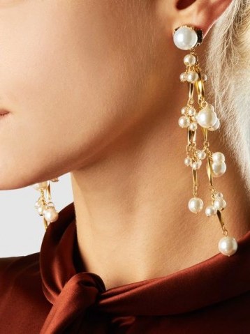 ERICKSON BEAMON‎ Pretty Woman Pearl Earrings ~ statement jewellery - flipped