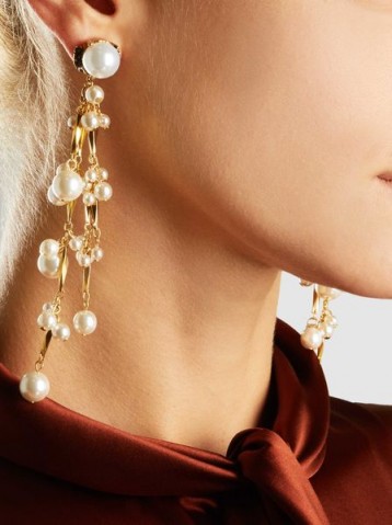 ERICKSON BEAMON‎ Pretty Woman Pearl Earrings ~ statement jewellery