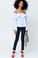 REBECCA MINKOFF FERI TOP | off shoulder ruffle tops | bardot blouses