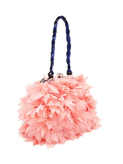 MARNI Floral mini organza-appliqué embellished bag ~ pink petal bags