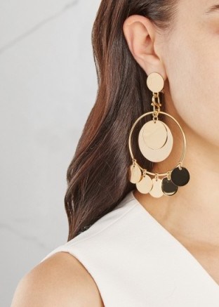 EDDIE BORGO Gold-plated hoop earrings ~ gold plated statement jewellery - flipped
