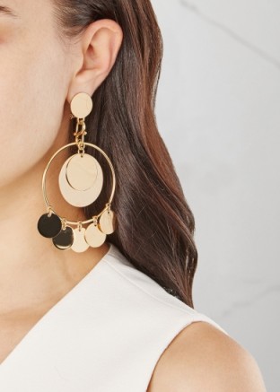 EDDIE BORGO Gold-plated hoop earrings ~ gold plated statement jewellery