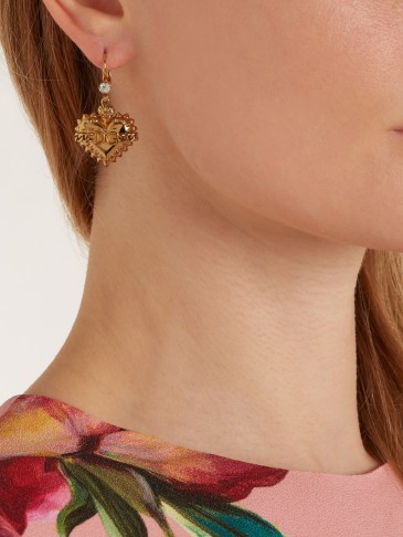 DOLCE & GABBANA Heart-drop earrings ~ designer fashion jewellery ~ beautiful Italian accessories