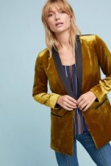 Cartonnier Hetta Velvet Tuxedo Blazer / gold blazers / luxury style jackets