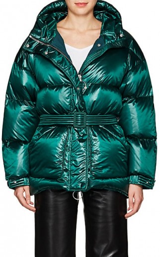 IENKI IENKI Oversized Down Puffer Coat ~ emerald-green padded coats
