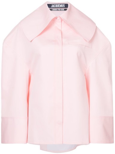 JACQUEMUS La Chemise Carrée shirt | oversized pink shirts