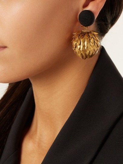 REBECCA DE RAVENEL Lightening clip-on earrings ~ cocktail jewellery - flipped