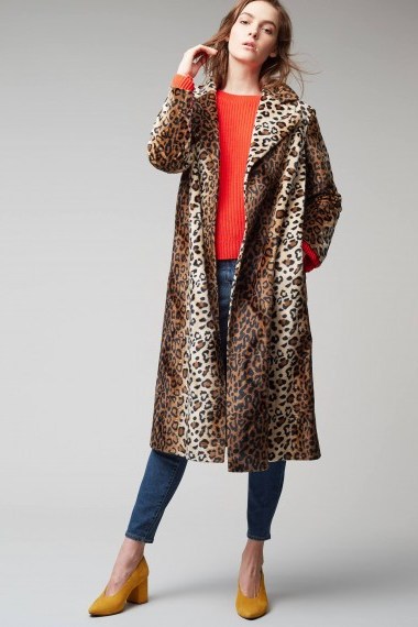 Helene Berman Lila Skinny Leopard Coat | glamorous animal print coats | winter glamour - flipped