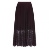 WHISTLES Lillian Pleated Lace Skirt / semi sheer skirts
