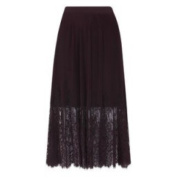 WHISTLES Lillian Pleated Lace Skirt / semi sheer skirts - flipped