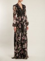 GIAMBATTISTA VALLI Lily Of The Valley-print silk-georgette gown ~ lace floral gowns