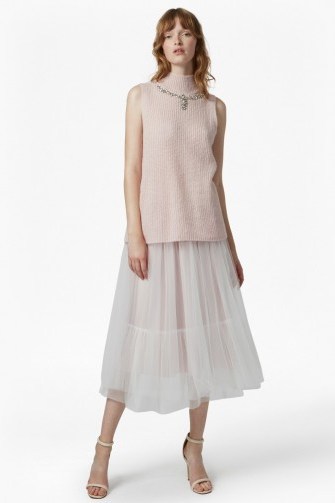 FRENCH CONNECTION LUNA SPARKLE MIDI SKIRT | tulle skirts - flipped