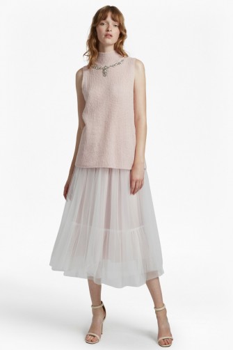 FRENCH CONNECTION LUNA SPARKLE MIDI SKIRT | tulle skirts