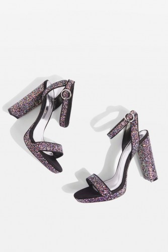 TOPSHOP MARIETTA Glitter Platforms Sandals ~ glittering party shoes