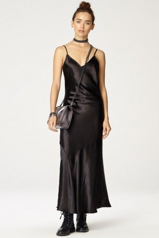 REBECCA MINKOFF MAX DRESS | silky black slip dresses - flipped