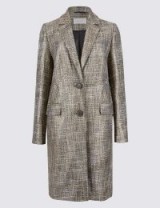 PER UNA Metallic Coat – gold tone coats – Marks and Spencer outerwear