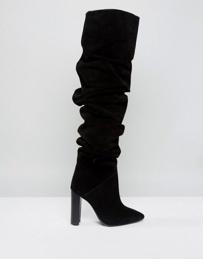 Morgan Slouch Boot ~ slouchy black boots - flipped