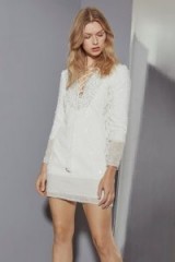 FRENCH CONNECTION MUMTAZ SEQUIN DRESS | sparkling winter white party dresses