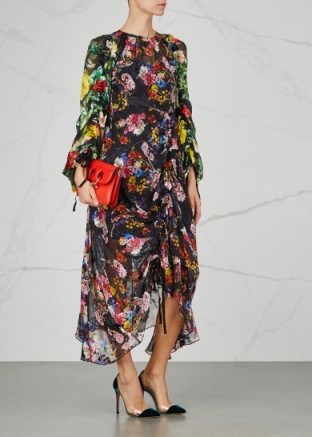 PREEN BY THORNTON BREGAZZI Myra floral-print devoré dress - flipped