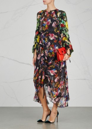 PREEN BY THORNTON BREGAZZI Myra floral-print devoré dress
