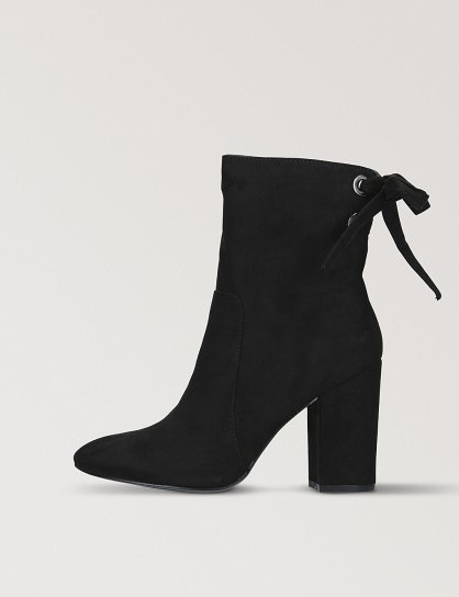 NINE WEST Conac ankle boots / black back tie boot - flipped