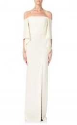 ROLAND MOURET OCTON GOWN ~ white off the shoulder gowns ~ long Christmas event dresses