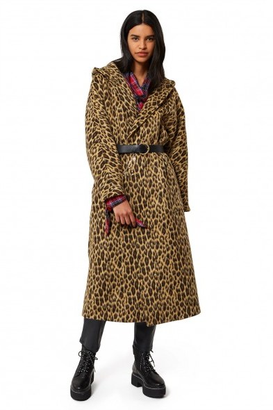 Opening Ceremony LEOPARD PRINTED ROBE | hooded animal print winter coats - flipped