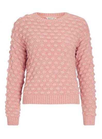 Miss Selfridge Pink Bobble Knitted Jumper - flipped