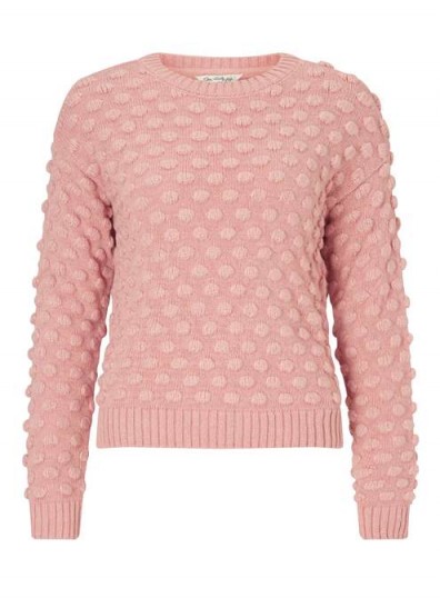 Miss Selfridge Pink Bobble Knitted Jumper
