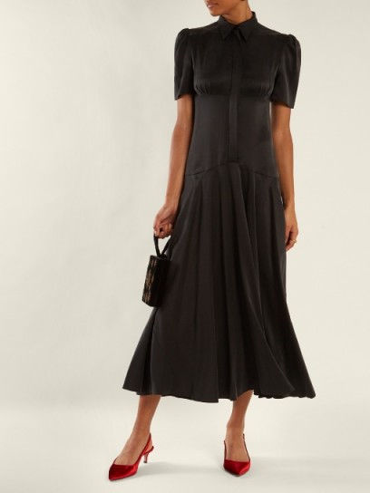 HILLIER BARTLEY Plimpton panelled sandwashed-silk midi dress ~ effortless style dresses