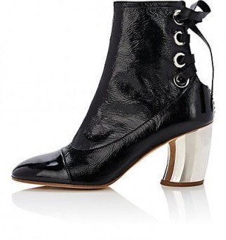 PROENZA SCHOULER Curved-Heel Patent Leather Ankle Boots - flipped