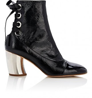 PROENZA SCHOULER Curved-Heel Patent Leather Ankle Boots