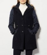 KAREN MILLEN BLACK COCOON DRESS / stylish black parkas / winter coats