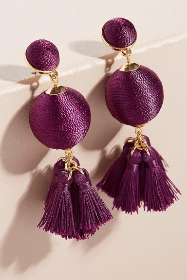 ANTHROPOLOGIE Rani Tassel Earrings / statement jewellery / cocktail & party time - flipped