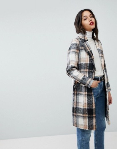 River Island Check Tailored Coat / checked winter coats - flipped