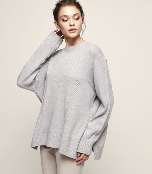 REISS ROSARIA CREW-NECK JUMPER TRUFFLE ~ oversized slouchy jumpers ...