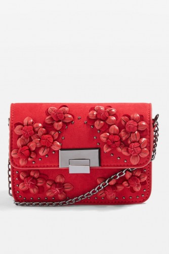 Topshop ROSE Floral Cross Body Bag | red 3D crossbody bags