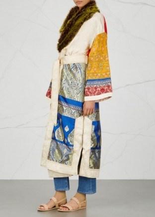FREE PEOPLE Sari Not Sorry jacquard coat – mixed prints - flipped