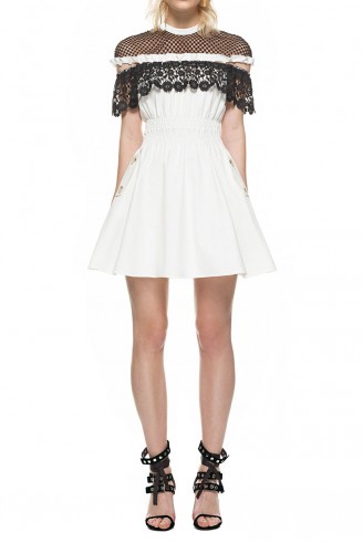 $278.00 SELF PORTRAIT MONOCHROME HUDSON MINI DRESS, #self-portrait dress, #mini dress,