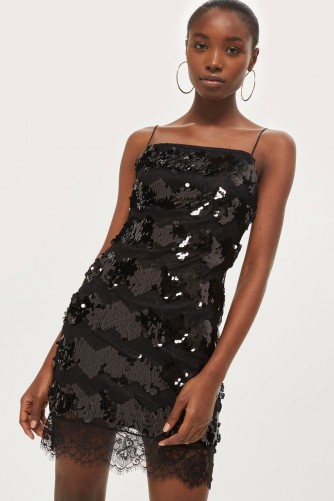 Topshop Sequin Lace Slip Bodycon Dress / luxe cami dresses / party fashion