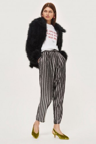 Topshop Sequin Stripe Trousers - flipped