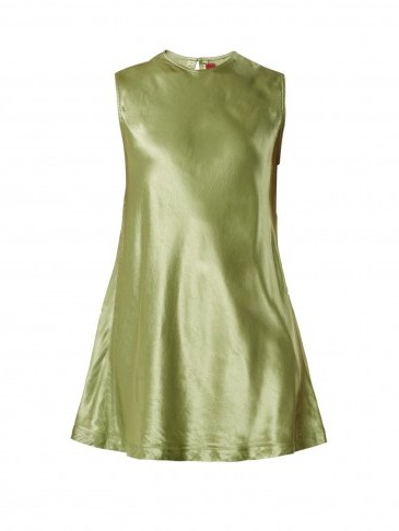 SIES MARJAN Sia satin sleeveless top ~ silky sage-green tops - flipped