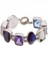 STEPHEN DWECK Silver Boulder Opal Multi-Stone Bracelet / multi gemstone bracelets / statement jewellery