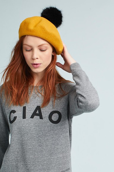 Sol Angeles Ciao Sweatshirt | grey crew neck slogan sweatshirts
