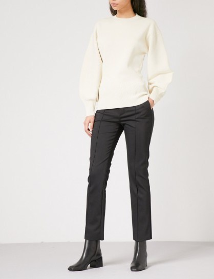 SPORTMAX Meandro mid-rise stretch-cotton trousers - flipped