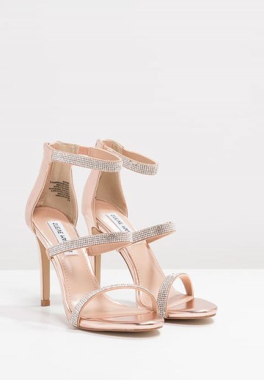 Steve Madden SMOKIN High heeled sandals ~ rose gold party heels - flipped